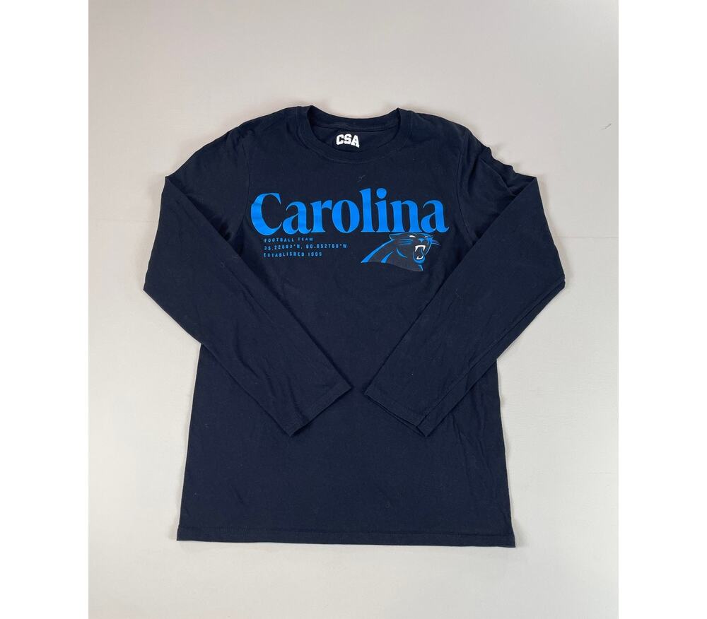 CSA Womens Black Carolina Panthers Long Sleeve Tee M